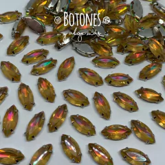 NAVETTE-GEMA RESINA TOPAZ TORNASOL AB ENGARZADA- 7 X15MM- (COD:969) RS AB - comprar online