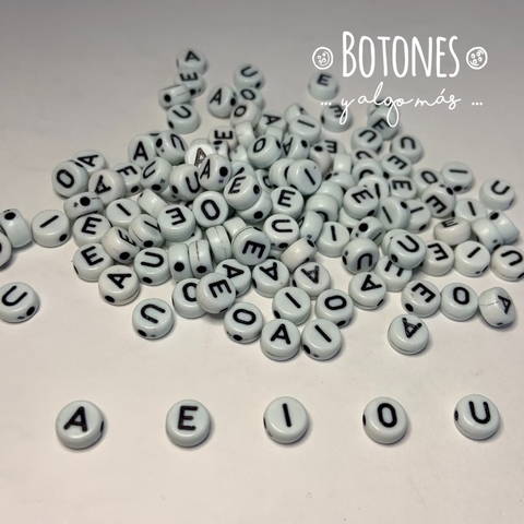 VOCALES PASANTE BLANCO X 500 GR 7MM (COD: 1666)