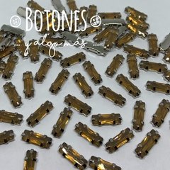 BAGUETTE - RECTANGULAR 5 X 15MM- GEMA TOPAZ CLARO OPAL ENGARZADA (COD:442) OPL - comprar online