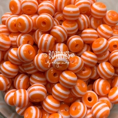 BOLITA RAYADA - NARANJA - 8MM (COD: 2005)
