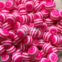 BOLITA RAYADA - FUCSIA - 8MM (COD: 1998)