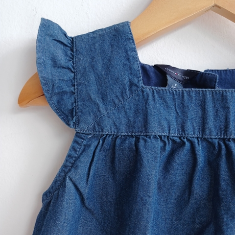VESTIDO TOMMY HILFIGER T.3AÑOS JEAN FORRADO *DETALLE en internet