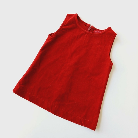 Vestido Paula Cahen D, anvers rojo corderoy