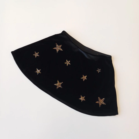 POLLERA ZARA T.6 AÑOS NEGRA TERCIOPLEO