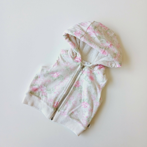 CHALECO PANDY T. 2 ( 9- 12 MESES ) BEIGE FLORES PIEL