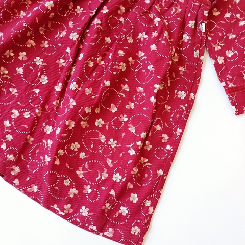VESTIDO AZULINO T. 24 MESES ROJO FLORES