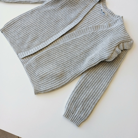 SACO PRIMARK T. 7-8 AÑOS GRIS LANA BRILLOS * DETALLE - comprar online