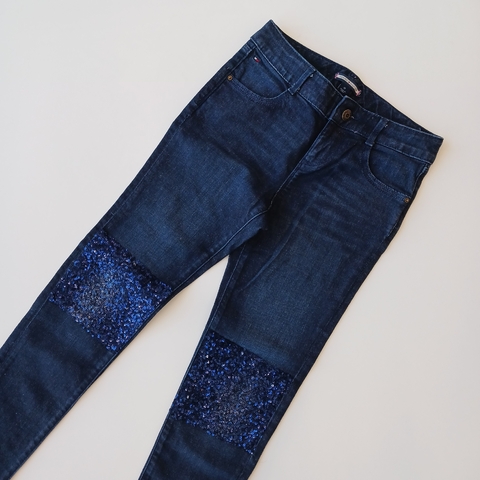 PANTALON TOMMY T. 10 AÑOS AZUL LENTEJUELAS * DETALLE - comprar online