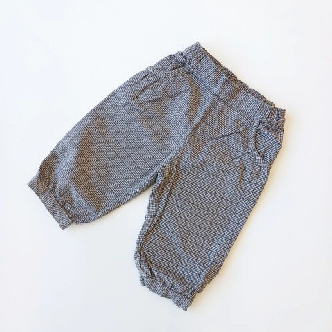 PANTALON CHEEKY T. 6- 9 MESES CUADROS BLANCO NEGRO