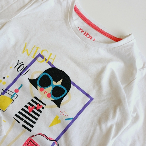 REMERA TRIBU T. 10 AÑOS NENA VUELOS M/L *DETALLE en internet