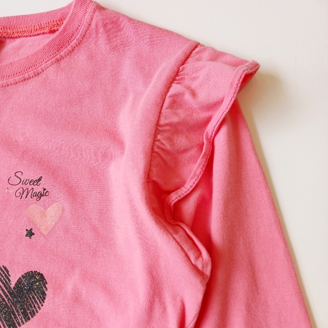 REMERA S/M T. 14 AÑO ROSA CISNE M/L * DETALLE - Eme de Mar