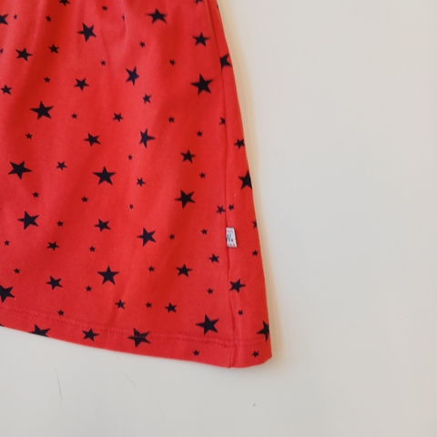 POLLERA WANAMA T. 6 AÑOS ROJA ESTRELLAS - comprar online