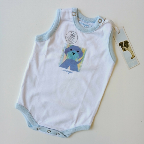 BODY CRAYON T. 0- 3 MESES SIN MANGA BLANCO PERRITO NUEVO