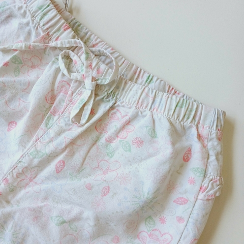 PANTALON CRAYON T. 3- 6 MESES BLANCO FLORES NUEVO en internet