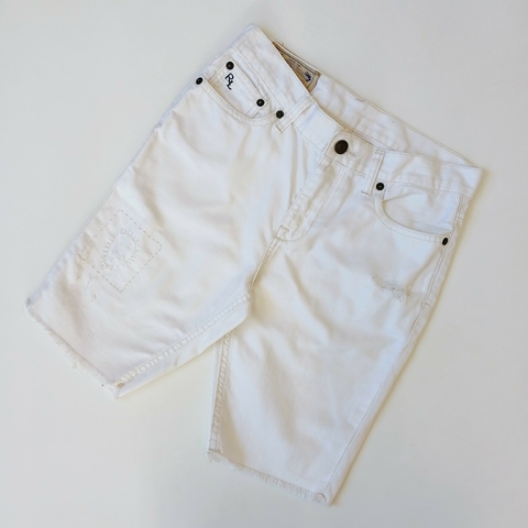BERMUDA POLO T. 12- 14 AÑOS BLANCA ROTURAS FLECOS * DETALLE