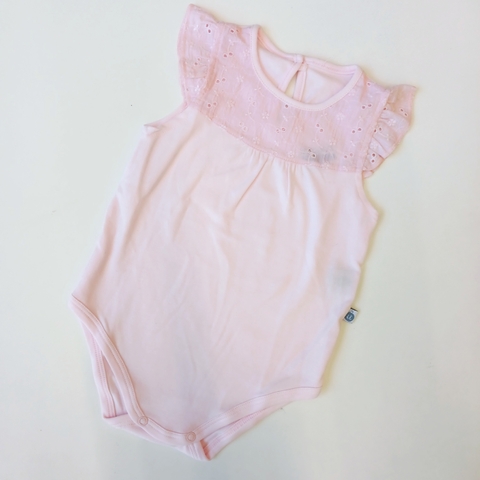 BODY INFINITA TERNURA T. 6 MESES ROSA PUNTILLA M/C
