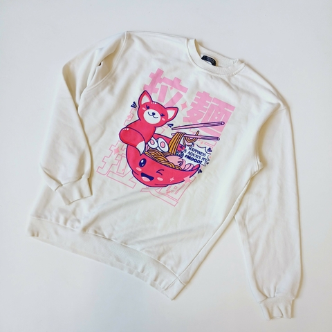 BUZO PRIMARK T. 13- 14 AÑOS BLANCO ESTAMPA SUSHI