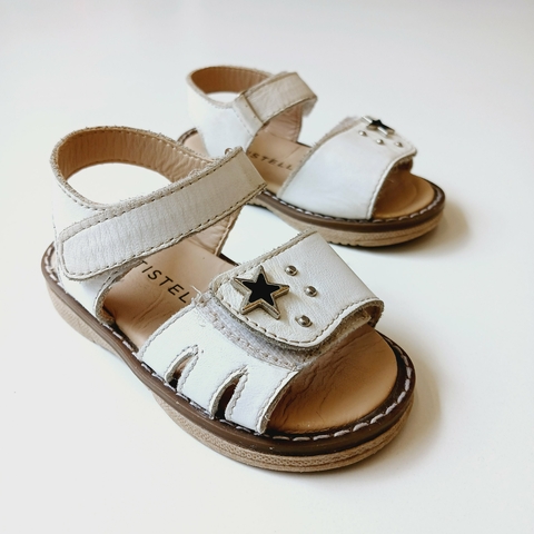 SANDALIAS BATISTELLA N. 22 BLANCAS TACHAS ESTRELLA