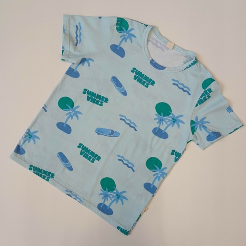 REMERA CHEEKY T. 10 AÑOS CELESTE SUMMER VIBES