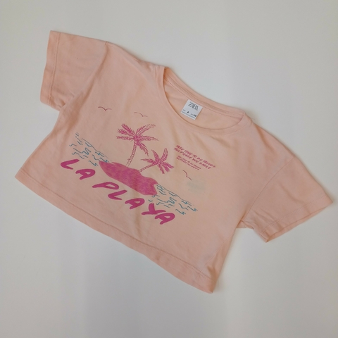 REMERA ZARA T. 8 AÑOS DURAZNO PLAYA M/C