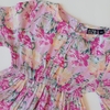 VESTIDO OZBECK T.6 AÑOS ROSA FLORES MANGA 3/4 - comprar online