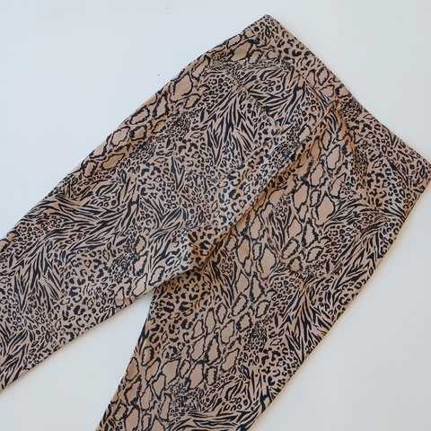 PANTALON H&M T. 12- 14 AÑOS ANIMAL PRINT MARRON - Eme de Mar