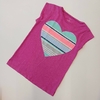 REMERA CARTERS T. 8 AÑOS LILA CORAZON BRILLO M/C