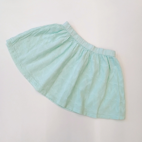 POLLERA GYMBOREE T. 6 AÑOS VERDE AGUA TRAMA * DETALLE