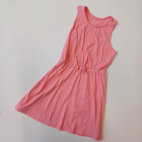 VESTIDO H&M T. 8- 10 AÑOS ROSA CINTURA ELASTICO