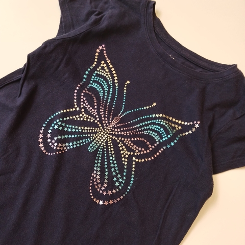 REMERA GAP T. 8 AÑOS AZUL MARIPOSA TORNASOLADA M/C en internet