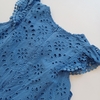 VESTIDO MIMO T.8 AÑOS BRODEIRE CELESTE *DETALLE - Eme de Mar