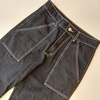 PANTALON OHCALCUTA T. 14 AÑOS NEGRO BABUCHA COSTURAS BLANCAS *DETALLE - comprar online