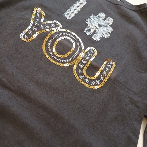 REMERA MIMO T- 10 AÑOS I YOU BRILLO * DETALLE M/L en internet