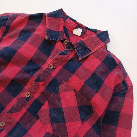 CAMISA CHEEKY T. 12 AÑOS CUADROS M/L ROJA AZUL JASPEADA en internet