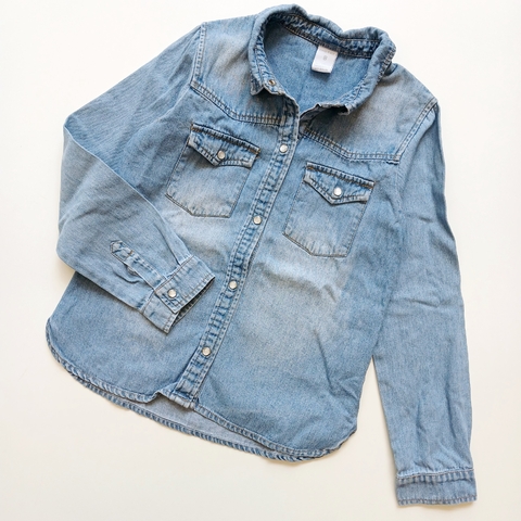 CAMISA CHEEKY T. 8 AÑOS JEANS M/L CELESTE