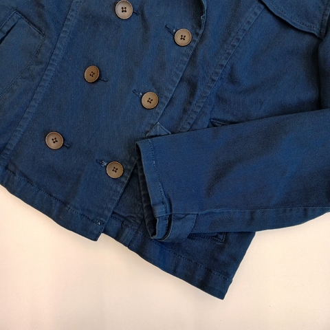 CAMPERA ZARA T. 14-16 AÑOS AZUL LONA TIPO CAZADORA en internet
