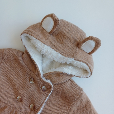 SACO COCOMIEL T. 6 MESES MARRON PELUCHE OREJITAS - comprar online