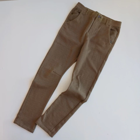 PANTALON ZARA T. 9-10 AÑOS ALGODON VESTIR VERDE*DETALLE