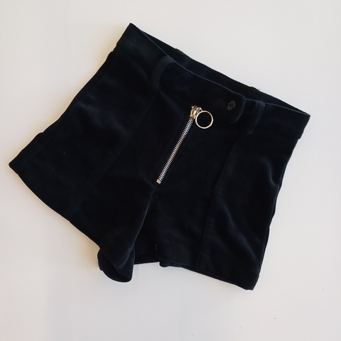 SHORT COMBUSTION T. 10 AÑOS TERCIOPELO NEGRO CIERRE - comprar online