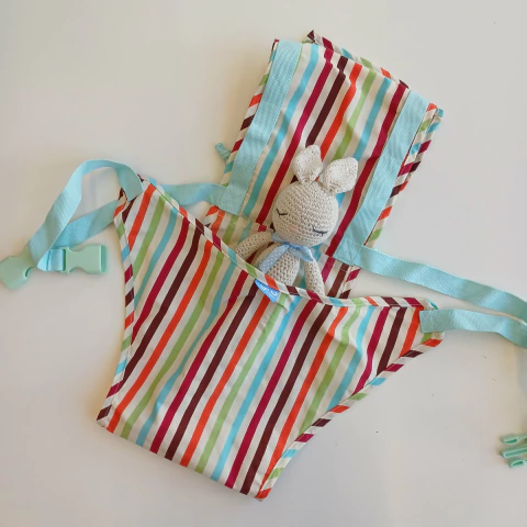 SILLA DE COMER THE GRO T.6-30 MESES TELA LINEAS DE COLORES *DETALLES