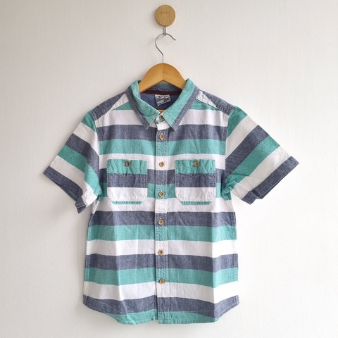 CAMISA ELV T.10 AÑOS M/C RAYAS BOLSILLOS