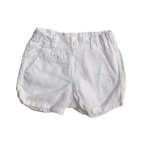 SHORT BABY COTTONS T.6 M BLANCO
