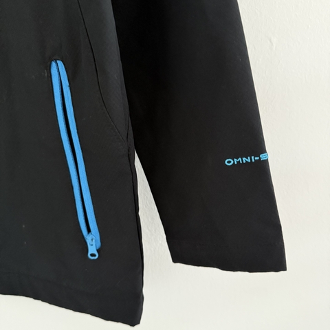 CAMPERA COLUMBIA T.10-12 AÑOS NEGRA FORRADA RED
