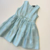 VESTIDO GEORGE T.7 AÑOS CELESTE *DETALLE