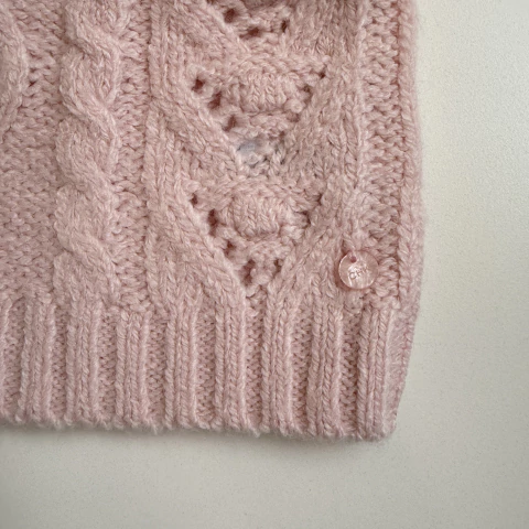 CHALECO CHEEKY T.1-2 AÑOS TEJIDO ROSA en internet