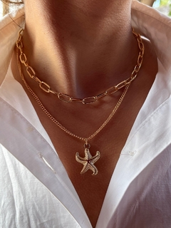 doble estrella de mar dorado - comprar online