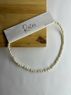 gargantilla perlas doradas