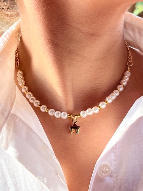 collar perla estrella