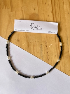choker negro perla