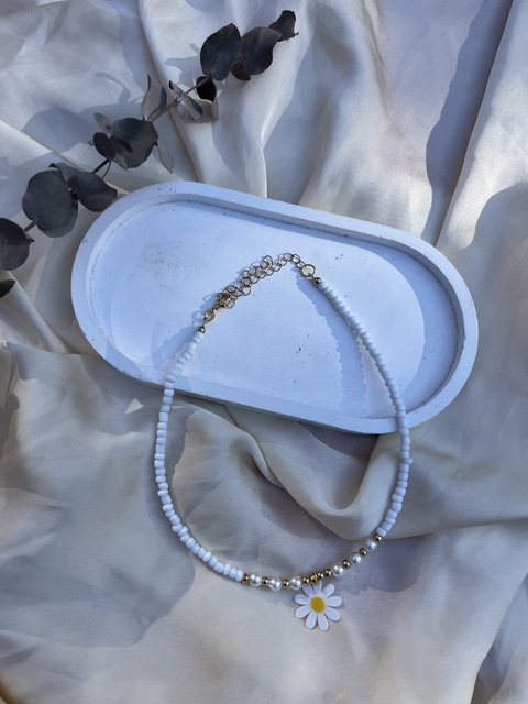 Collar bella blanco margarita